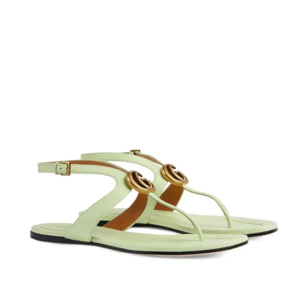 Gucci Woman's Double G Thong Sandals